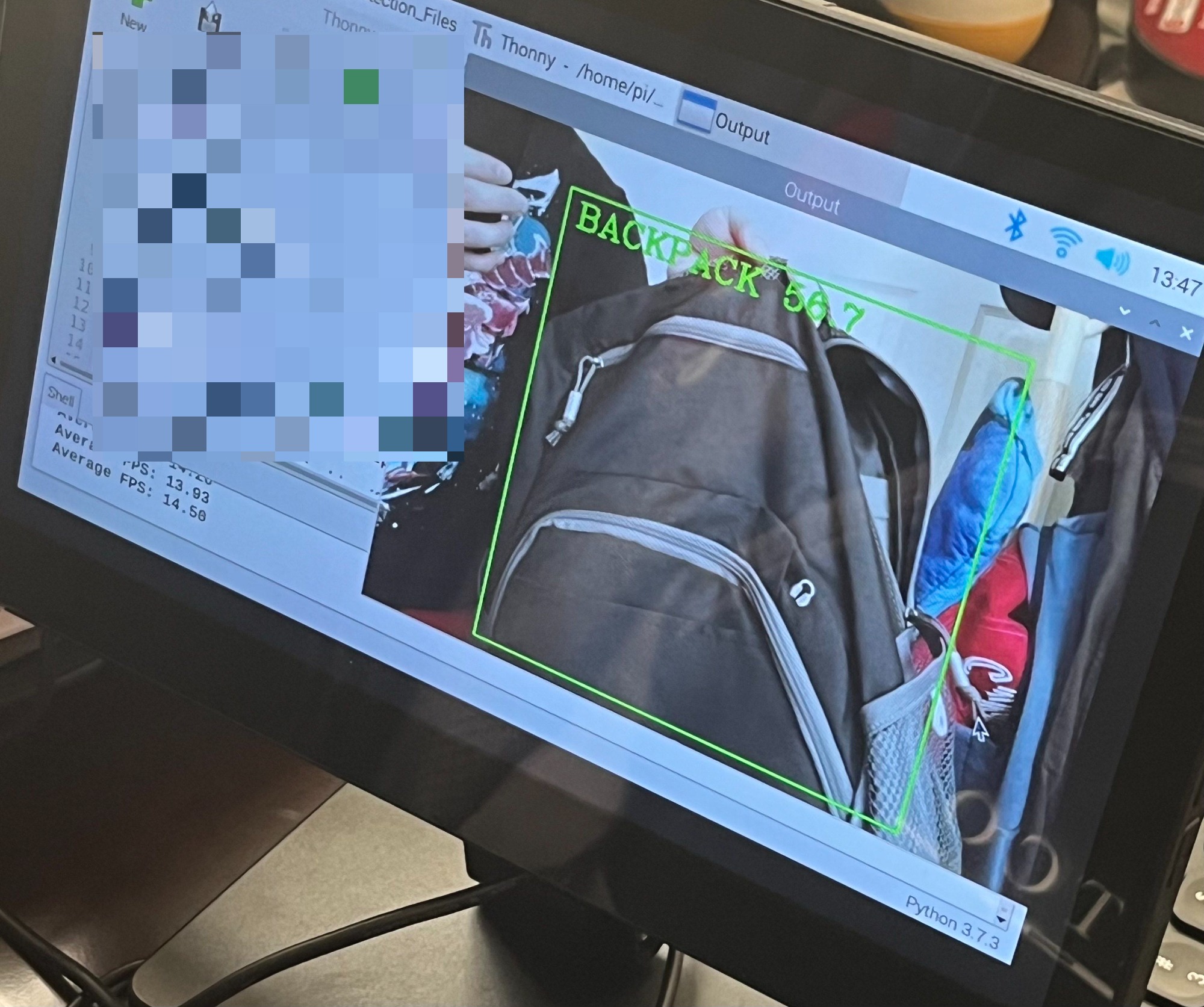 A picture of the object detector in action.